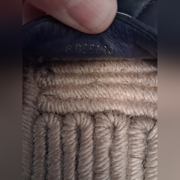 CHANEL Navy And White Quilted Slides - Picture 4 of 8